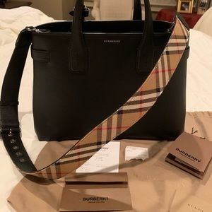 New!  Burberry Medium Black Banner
